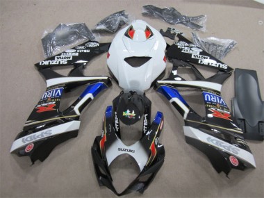Suzuki GSXR 1000 K7 07-08 Verkleidungen - Schwarz Weiß Blau