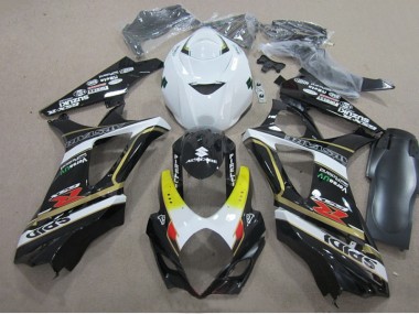 Suzuki GSXR 1000 K7 07-08 Verkleidungen - Schwarz Weiß