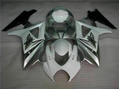 Suzuki GSXR 1000 K7 07-08 Verkleidungen - Silber Weiß
