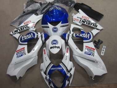 Suzuki GSXR 1000 K7 07-08 Verkleidungen - Weiß Blau Lucky Strike Rot Motul