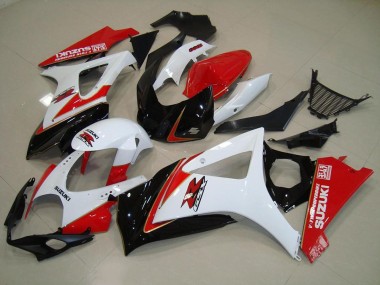 Suzuki GSXR 1000 K7 07-08 Verkleidungen - Weiß Rot Schwarz