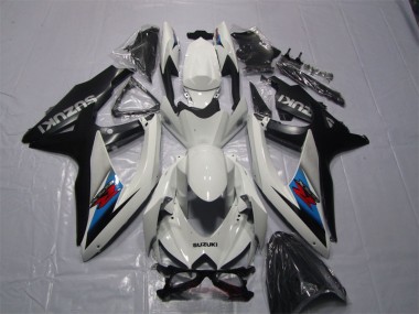 Suzuki GSXR 1000 K7 07-08 Verkleidungen - Weiß Schwarz