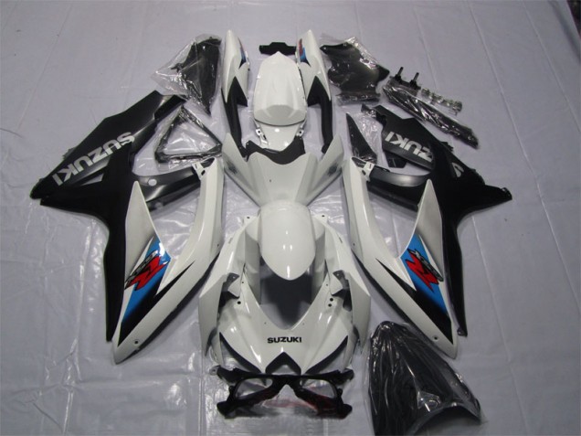 Suzuki GSXR 1000 K7 07-08 Verkleidungen - Weiß Schwarz Suzuki GSXR 1000 K7 07-08 Verkleidungen - Weiß Schwarz