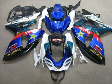 Suzuki GSXR 1000 K9 09-16 Verkleidungen - Blau Weiß Rockstar