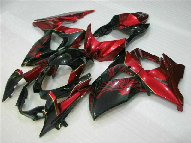 Suzuki GSXR 1000 K9 09-16 Verkleidungen - Rot Flamme Schwarz Suzuki GSXR 1000 K9 09-16 Verkleidungen - Rot Flamme Schwarz