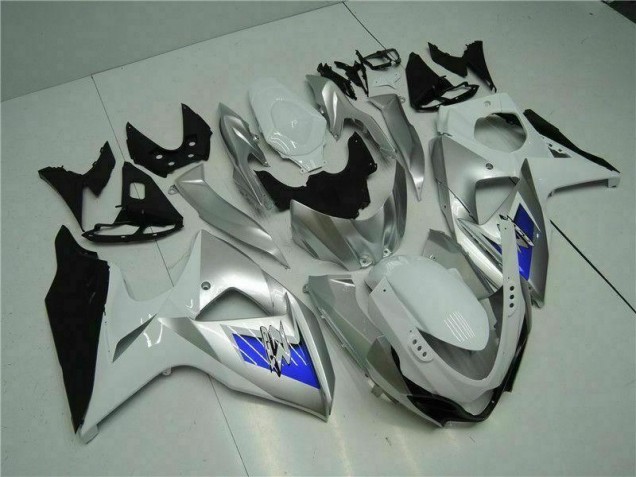 Suzuki GSXR 1000 K9 09-16 Verkleidungen - Silber Weiß