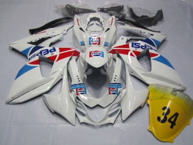 Suzuki GSXR 1000 K9 09-16 Verkleidungen - Weiß Pepsi 34