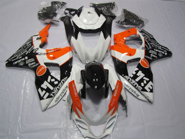 Suzuki GSXR 1000 K9 09-16 Verkleidungen - Weiß Schwarz Orange Bright Logic Suzuki GSXR 1000 K9 09-16 Verkleidungen - Weiß Schwarz Orange Bright Logic