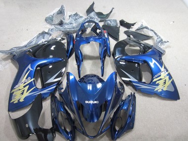 Suzuki GSXR 1300 Hayabusa 08-19 Verkleidungen - Blau Weiß Gold Aufkleber