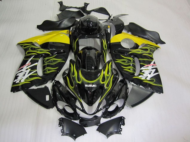 Suzuki GSXR 1300 Hayabusa 08-19 Verkleidungen - Schwarz Gelb Flamme Suzuki GSXR 1300 Hayabusa 08-19 Verkleidungen - Schwarz Gelb Flamme