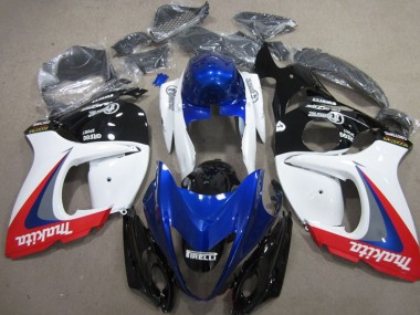 Suzuki GSXR 1300 Hayabusa 08-19 Verkleidungen - Weiß Blau Makita