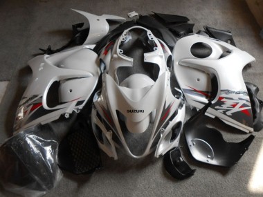 Suzuki GSXR 1300 Hayabusa 08-19 Verkleidungen - Weiß Schwarz