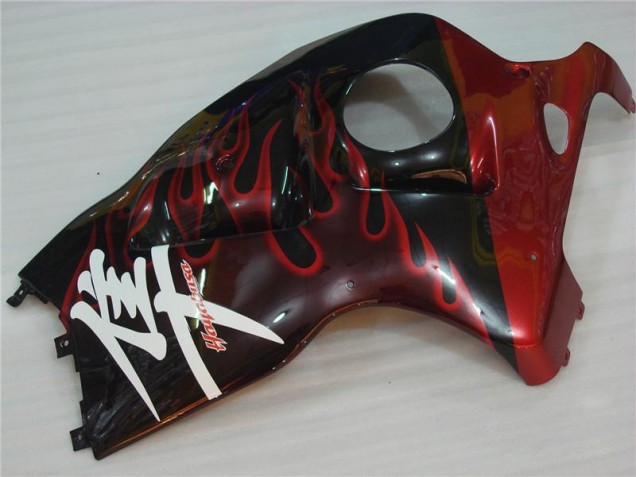 Suzuki GSXR 1300 Hayabusa 96-07 Verkleidung - Schwarz rote Flamme Suzuki GSXR 1300 Hayabusa 96-07 Verkleidung - Schwarz rote Flamme