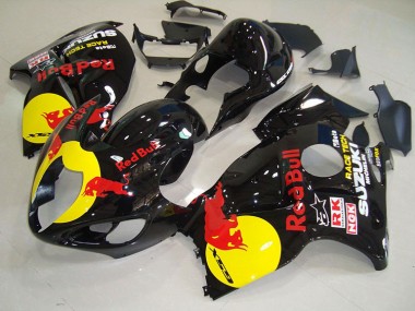 Suzuki GSXR 1300 Hayabusa 96-07 Verkleidungen - Schwarz Gelb Rot Bull