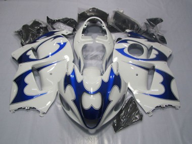 Suzuki GSXR 1300 Hayabusa 96-07 Verkleidungen - Weiß Blau