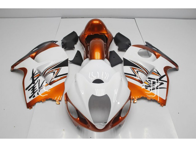Suzuki GSXR 1300 Hayabusa 96-07 Verkleidungen - Weiß Orange Suzuki GSXR 1300 Hayabusa 96-07 Verkleidungen - Weiß Orange