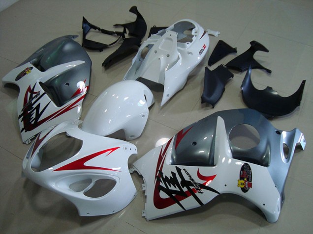 Suzuki GSXR 1300 Hayabusa 96-07 Verkleidungen - Weiß Schwarz