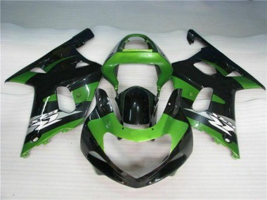 Suzuki GSXR 600 / 750 K1 K2 K3 01-03 Verkleidungen - Grün Schwarz