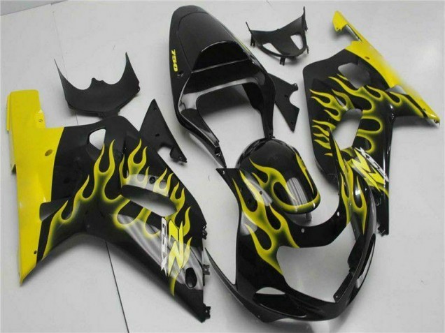 Suzuki GSXR 600 / 750 K1 K2 K3 01-03 Verkleidungen Komplett Sets - Schwarz