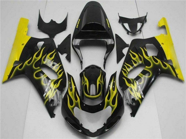 Suzuki GSXR 600 / 750 K1 K2 K3 01-03 Verkleidungen Komplett Sets - Schwarz