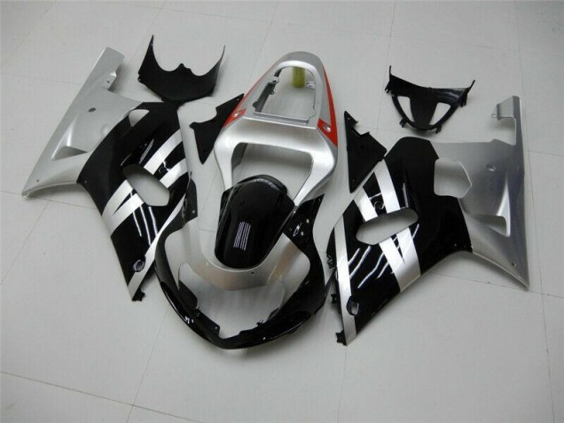 Suzuki GSXR 600 / 750 K1 K2 K3 01-03 Verkleidungen - Schwarz Silber Suzuki GSXR 600 / 750 K1 K2 K3 01-03 Verkleidungen - Schwarz Silber