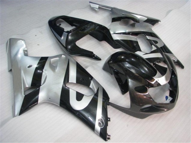 Suzuki GSXR 600 / 750 K1 K2 K3 01-03 Verkleidungen - Silber Schwarz Suzuki GSXR 600 / 750 K1 K2 K3 01-03 Verkleidungen - Silber Schwarz
