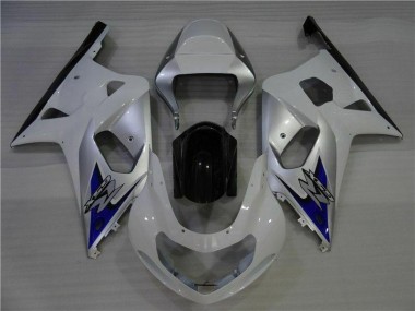 Suzuki GSXR 600 / 750 K1 K2 K3 01-03 Verkleidungen - Weiß Silber