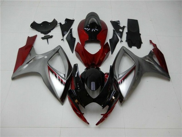 Suzuki GSXR 600 / 750 K6 06-07 Verkleidungen - Rot Silber Suzuki GSXR 600 / 750 K6 06-07 Verkleidungen - Rot Silber