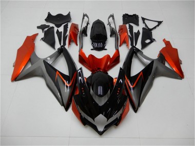 Suzuki GSXR 600 / 750 K8 08-10 Verkleidungen - Schwarz Orange Grau