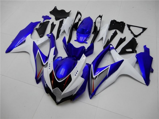 Suzuki GSXR 600 / 750 K8 08-10 Verkleidungen - Weiß Blau Suzuki GSXR 600 / 750 K8 08-10 Verkleidungen - Weiß Blau