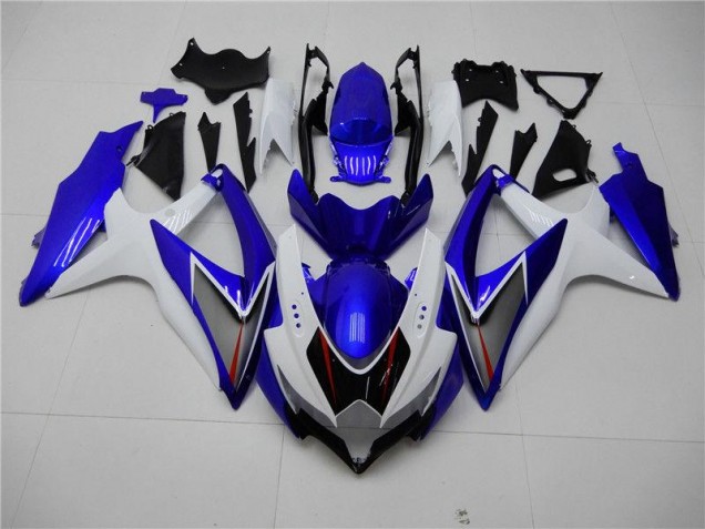 Suzuki GSXR 600 / 750 K8 08-10 Verkleidungen - Weiß Blau Suzuki GSXR 600 / 750 K8 08-10 Verkleidungen - Weiß Blau