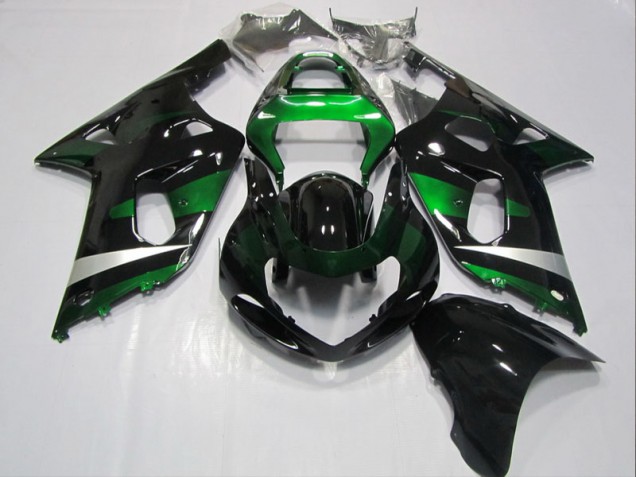 Suzuki GSXR 600 K1 K2 K3 01-03 Verkleidung - Schwarz Grün