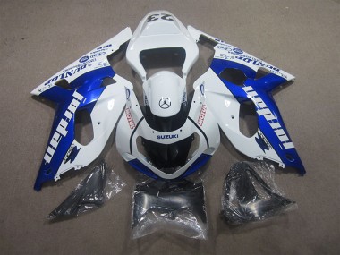 Suzuki GSXR 600 K1 K2 K3 01-03 Verkleidung - Weiß Blau Motul