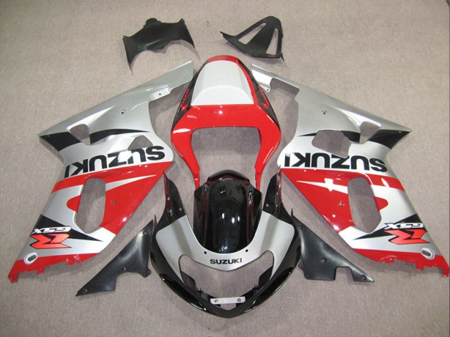 Suzuki GSXR 600 K1 K2 K3 01-03 Verkleidungen - Rot Silber Suzuki GSXR 600 K1 K2 K3 01-03 Verkleidungen - Rot Silber