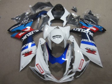 Suzuki GSXR 600 K11 11-24 Verkleidungen - Weiß Blau Motul