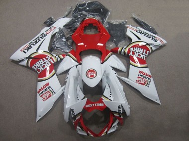 Suzuki GSXR 600 K11 11-24 Verkleidungen - Weiß Lucky Strike Rot Motul