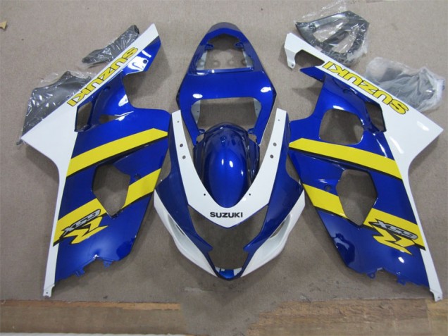 Suzuki GSXR 600 K4 04-05 Verkleidungen - Blau Weiß Gelb Suzuki GSXR 600 K4 04-05 Verkleidungen - Blau Weiß Gelb