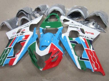 Suzuki GSXR 600 K4 04-05 Verkleidungen - BlauGrün Rot Motul