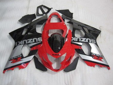 Suzuki GSXR 600 K4 04-05 Verkleidungen - Rot Schwarz Silber
