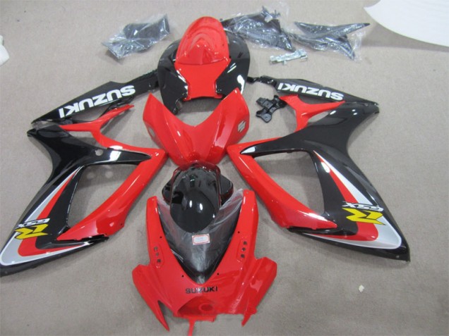 Suzuki GSXR 600 K6 06-07 Verkleidung - Rot Schwarz Suzuki GSXR 600 K6 06-07 Verkleidung - Rot Schwarz