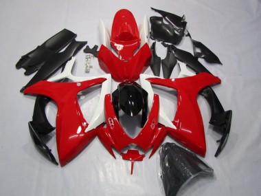 Suzuki GSXR 600 K6 06-07 Verkleidungen - Rot Schwarz