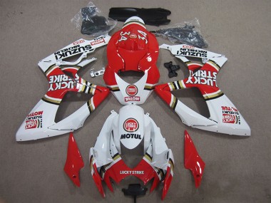 Suzuki GSXR 600 K6 06-07 Verkleidungen - Rot Weiß Lucky Strike Motul