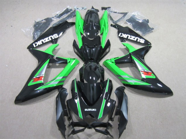 Suzuki GSXR 600 K6 06-07 Verkleidungen - Schwarz Grün Suzuki GSXR 600 K6 06-07 Verkleidungen - Schwarz Grün