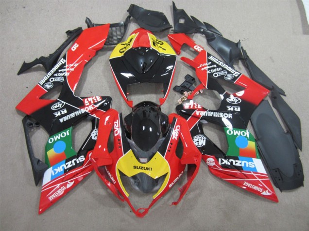 Suzuki GSXR 600 K6 06-07 Verkleidungen - Schwarz Rot Gelb Jomo Suzuki GSXR 600 K6 06-07 Verkleidungen - Schwarz Rot Gelb Jomo
