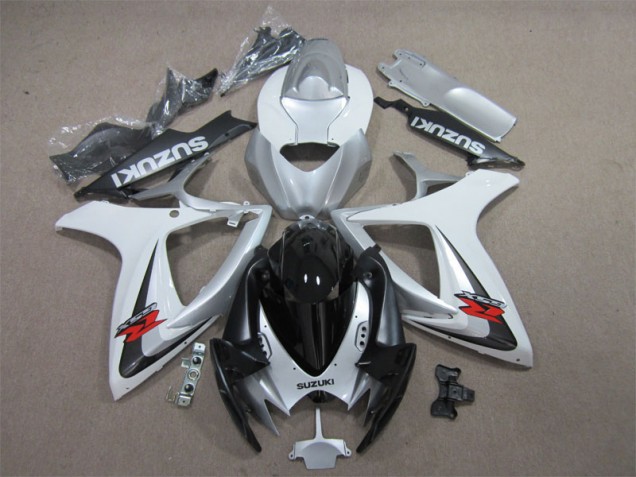 Suzuki GSXR 600 K6 06-07 Verkleidungen - Schwarz Weiß Suzuki GSXR 600 K6 06-07 Verkleidungen - Schwarz Weiß