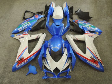Suzuki GSXR 600 K8 08-10 Verkleidungen - Blau Weiß mit Aufklebern