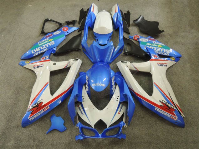 Suzuki GSXR 600 K8 08-10 Verkleidungen - Blau Weiß mit Aufklebern Suzuki GSXR 600 K8 08-10 Verkleidungen - Blau Weiß mit Aufklebern