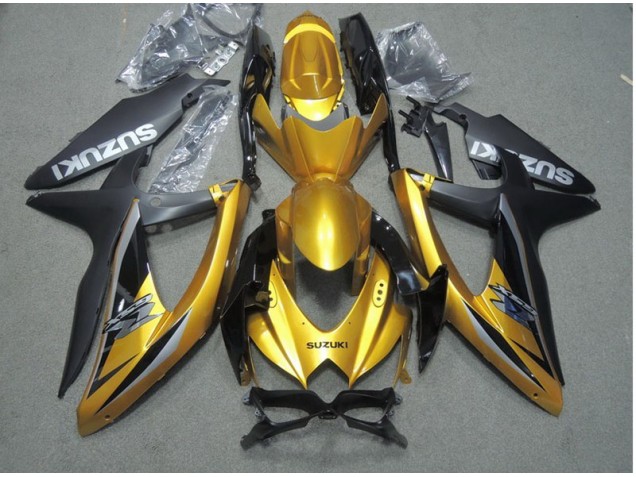 Suzuki GSXR 600 K8 08-10 Verkleidungen - Schwarz Gold Suzuki GSXR 600 K8 08-10 Verkleidungen - Schwarz Gold