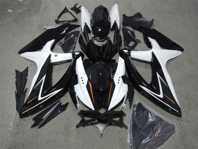 Suzuki GSXR 600 K8 08-10 Verkleidungen - Schwarz Weiß Suzuki GSXR 600 K8 08-10 Verkleidungen - Schwarz Weiß