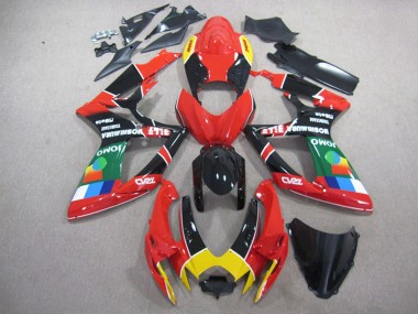Suzuki GSXR 750 K6 06-07 Verkleidungen - Rot Schwarz Grün